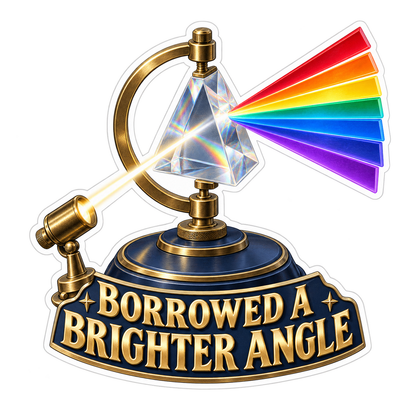 Rainbow Prism Brighter Angle Art Vinyl Decal Stickers