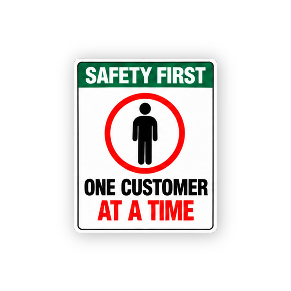 Green One Customer Figure Text Portrait Vinyl Decal Stickers