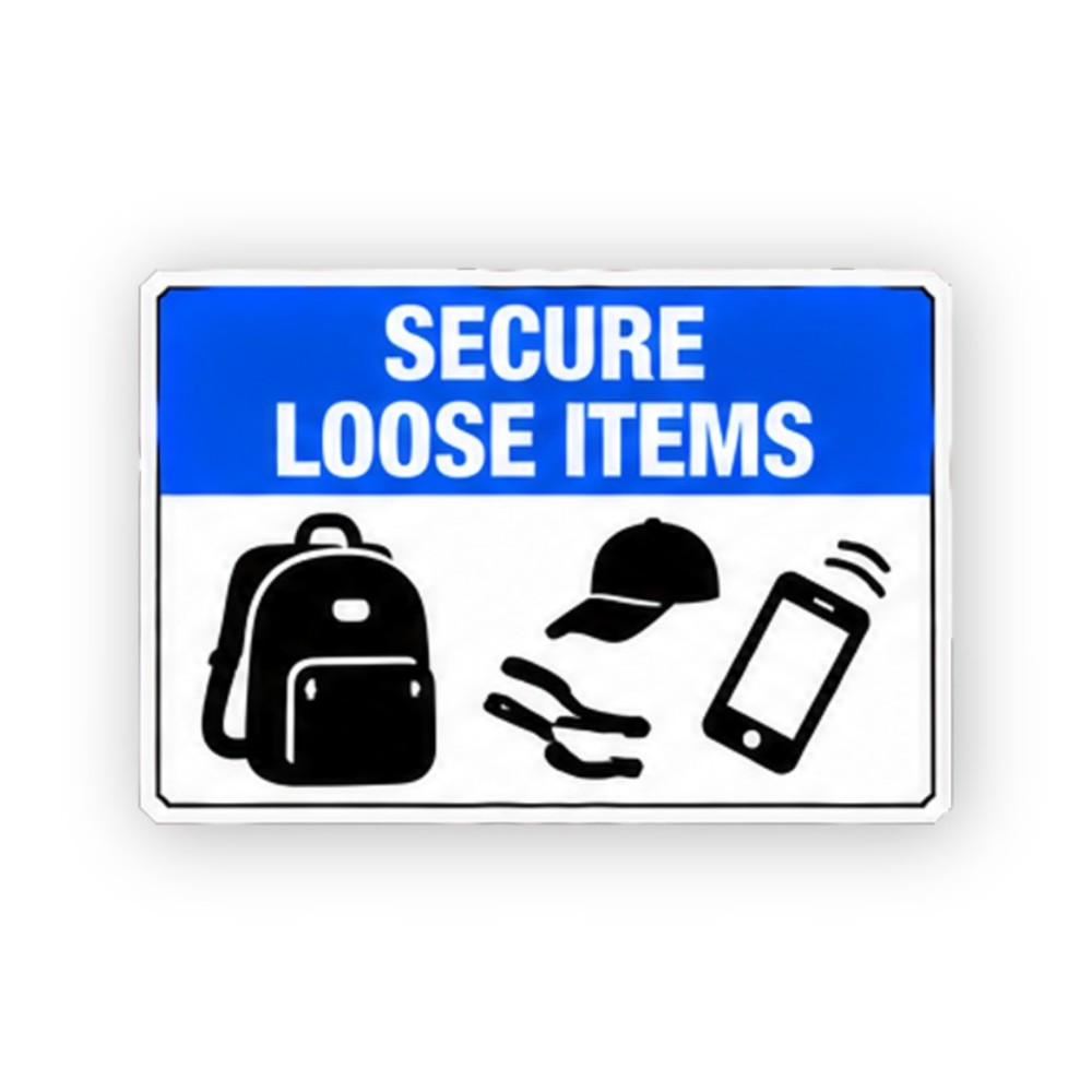 Blue Secure Bag Hat Phone Loose Items Panel Vinyl Decal Stickers