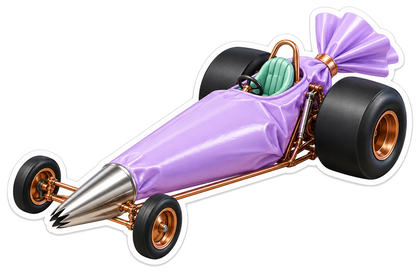 Lavender Pastry Bag Race Car Art Vinyl Decal Stickers