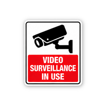 Black Camera Video Surveillance Red Portrait Vinyl Decal Stickers