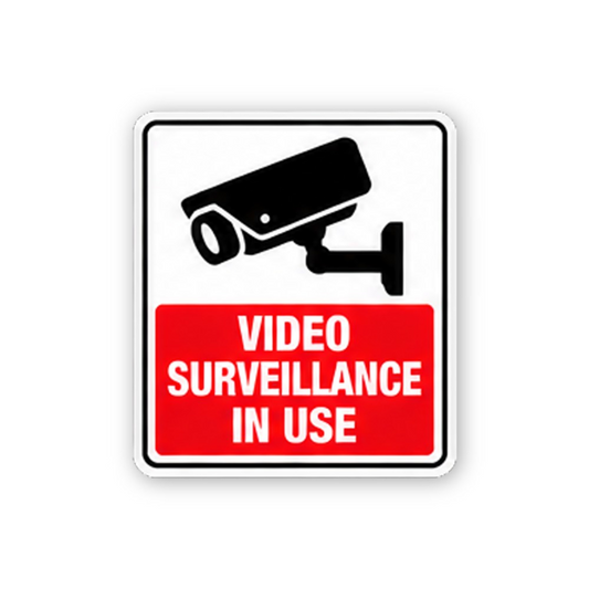 Black Camera Video Surveillance Red Portrait Vinyl Decal Stickers