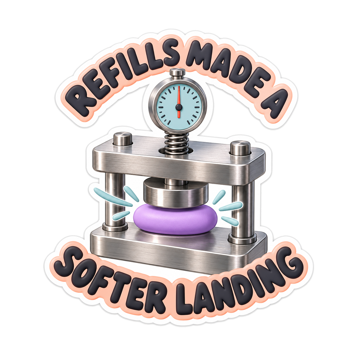 Purple Cushion Softer Landing Quote Art Vinyl Decal Stickers