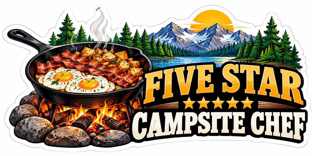 Campfire Skillet Campsite Chef Quote Vinyl Decal Stickers