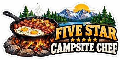 Campfire Skillet Campsite Chef Quote Vinyl Decal Stickers