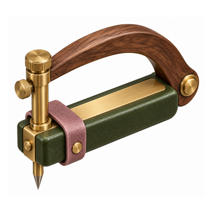 Green Brass Marking Gauge Wooden Handle Art Vinyl Decal Stickers