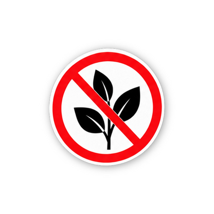 Red Crossed Leaf Stem Small Circle Vinyl Decal Stickers