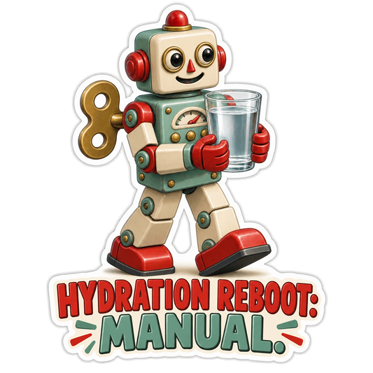 Hydration Reboot Manual funny water bottle sticker decal