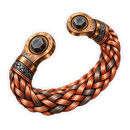 Engine Ground Strap Braided Bracelet Vinyl Sticker Decal