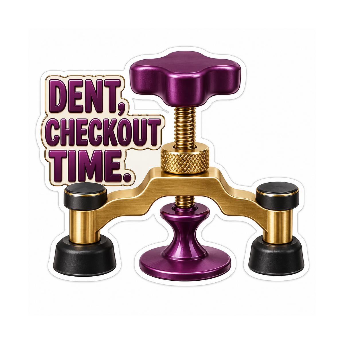 Paintless Dent Glue Pull Tab Vinyl Sticker Decal