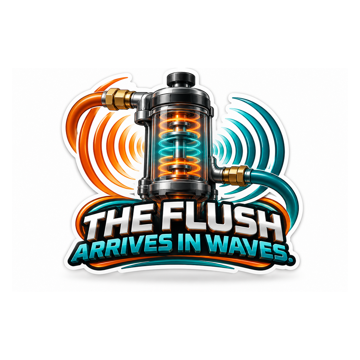 Refrigerant Line Flush Pulsator Vinyl Sticker Decal
