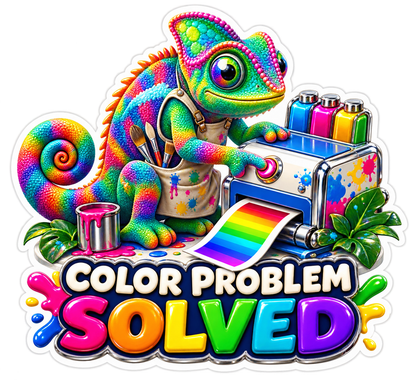 Color Problem Solved Chameleon Printer Vinyl Sticker Decal