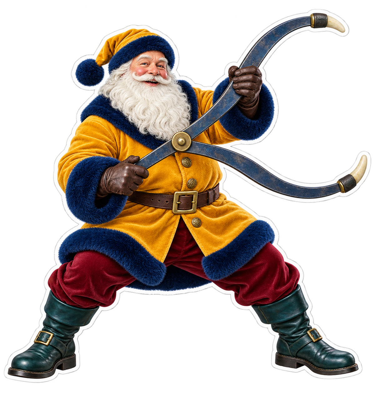 Santa Steel Glassblower Pontil Scar Caliper Vinyl Sticker Decal