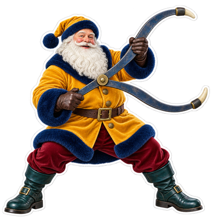 Santa Steel Glassblower Pontil Scar Caliper Vinyl Sticker Decal
