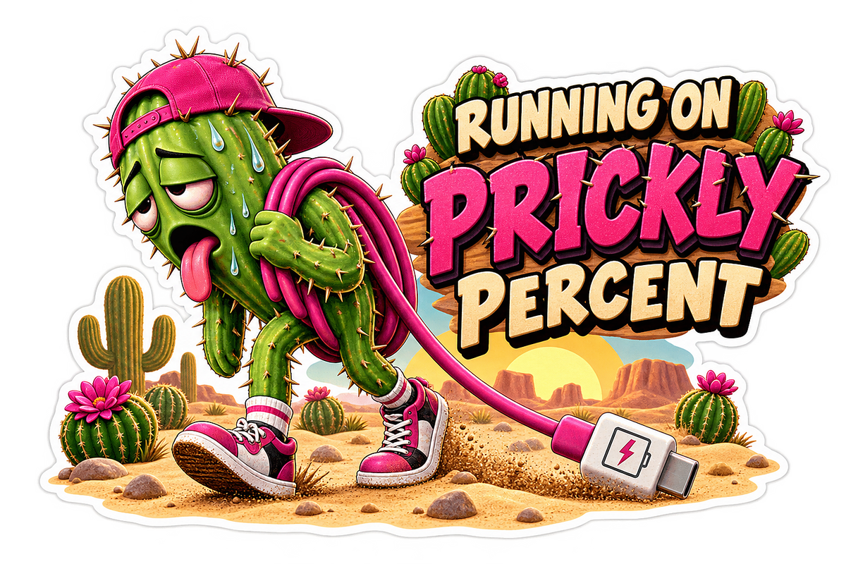 Prickly Percent Vinyl Sticker Decal