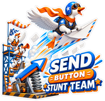 Send Button Stunt Team Flying Goose Vinyl Sticker Decal