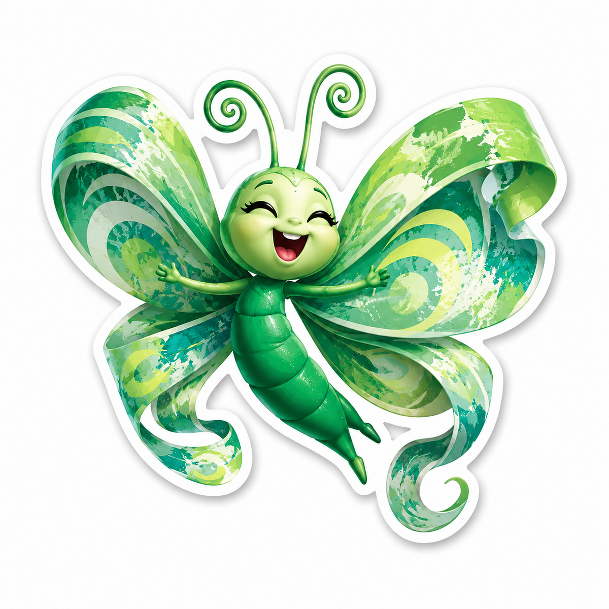 Chlorophyll Leafprint Twirl Vinyl Sticker Decal