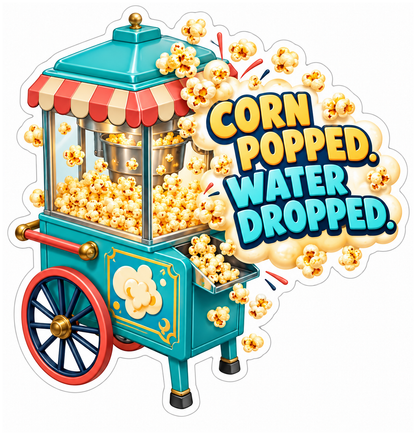 Corn Popped Vinyl Sticker Decal