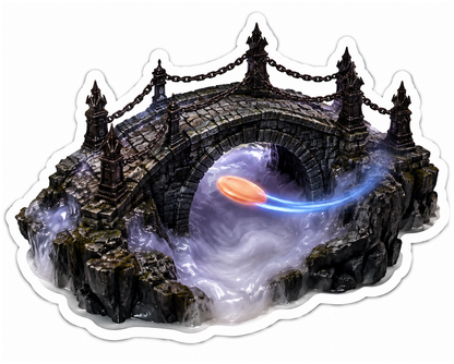 Halloween Disc Golf Fog Bridge Flight Gate Vinyl Sticker Decal