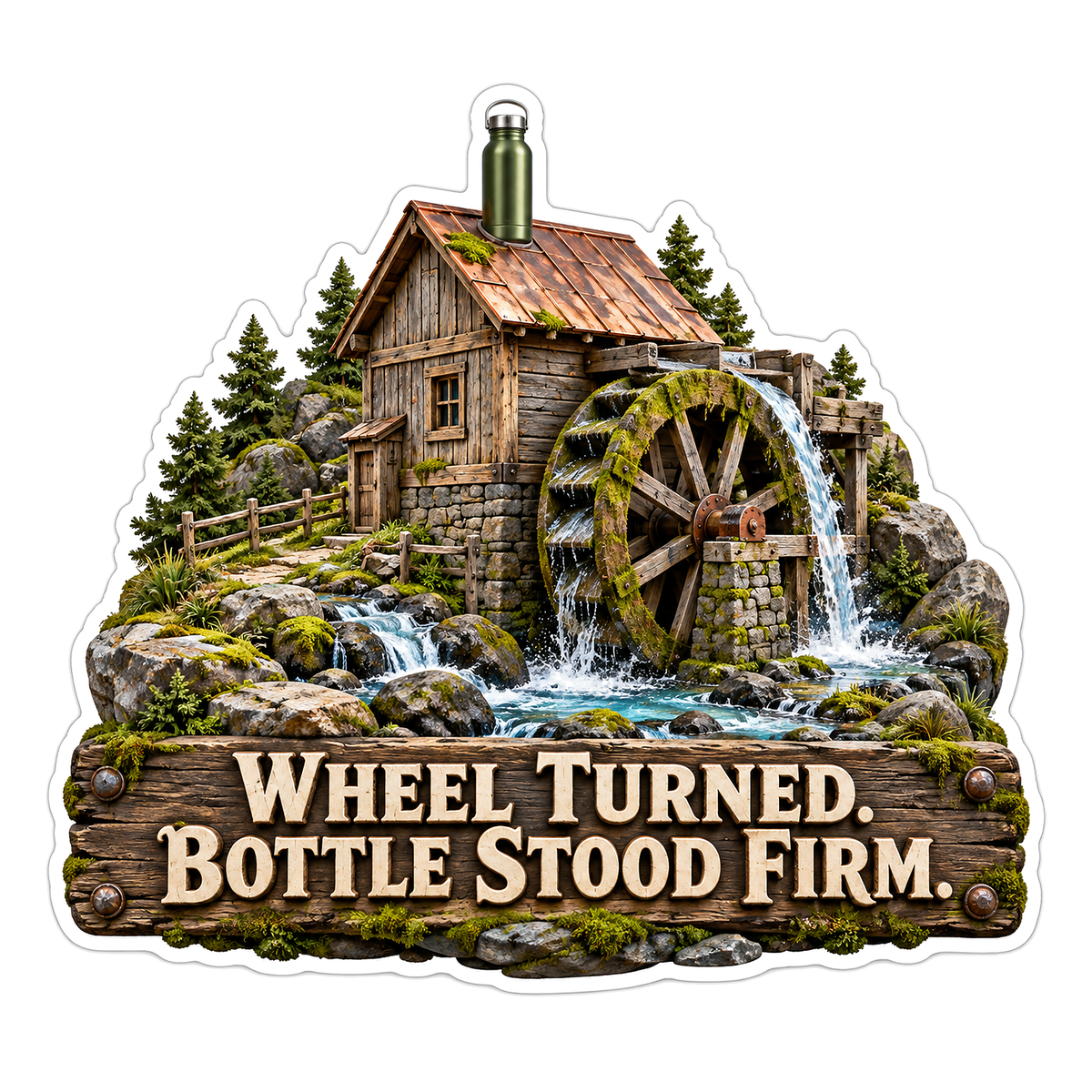 Wheel Turned Vinyl Sticker Decal