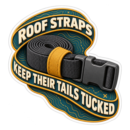 Roof Cargo Strap Tail Keeper Vinyl Sticker Decal