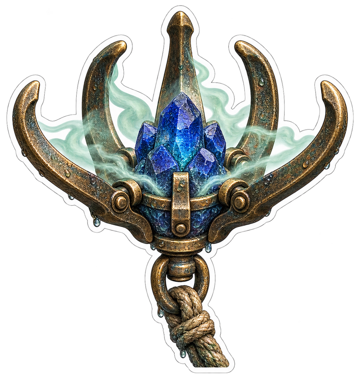 Magnet Fishing Boleite Folding Grapnel Crown Vinyl Sticker Decal