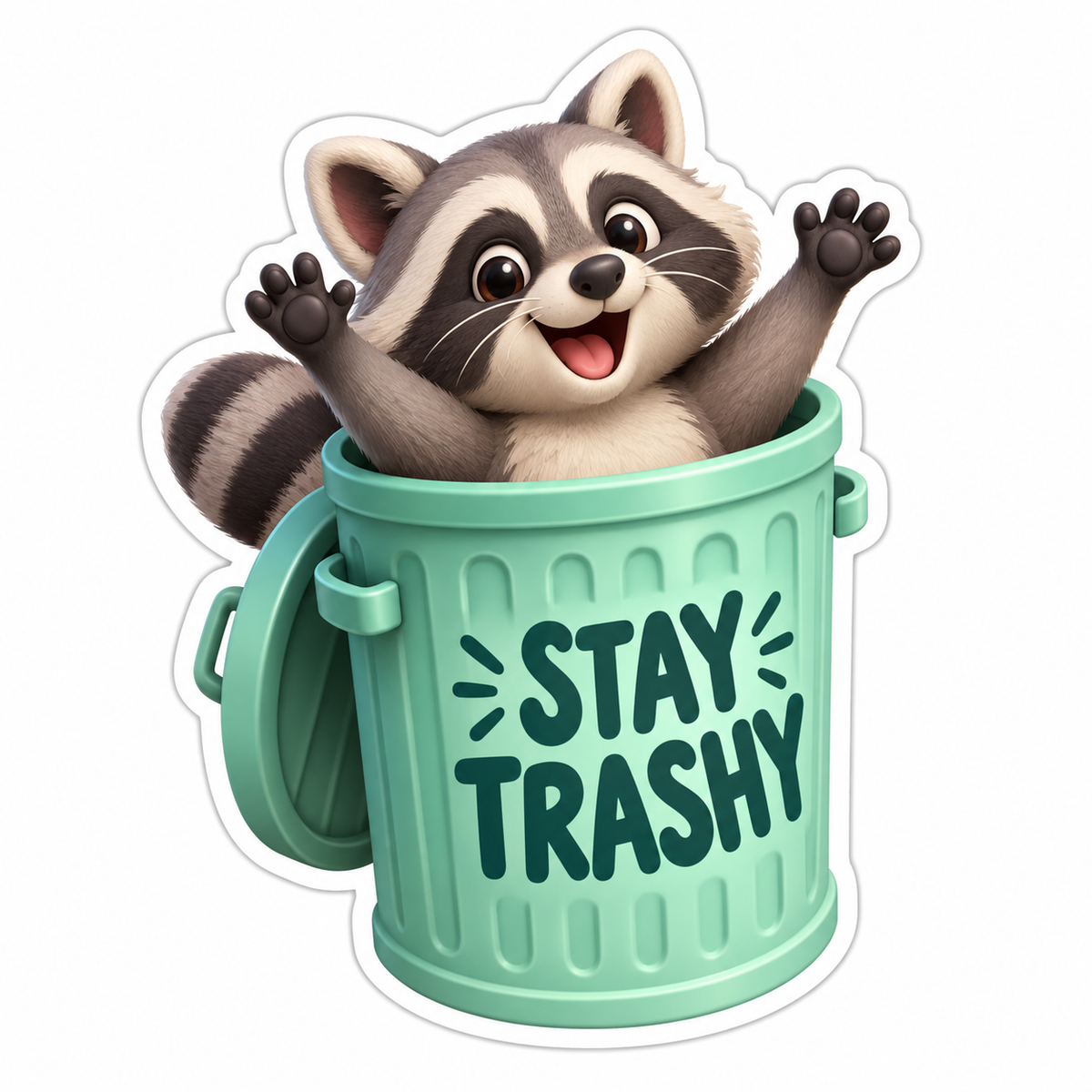 Stay Trashy Vinyl Sticker Decal