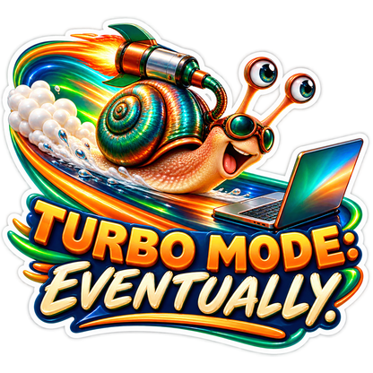 Turbo Eventually Snail Vinyl Sticker Decal