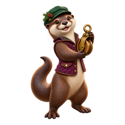 Maple River Otter Garland Pulley Operator Vinyl Sticker Decal