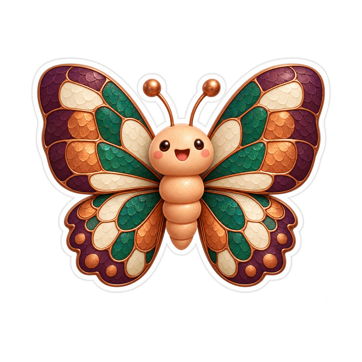 Natural Copper Checkerspot Float Vinyl Sticker Decal