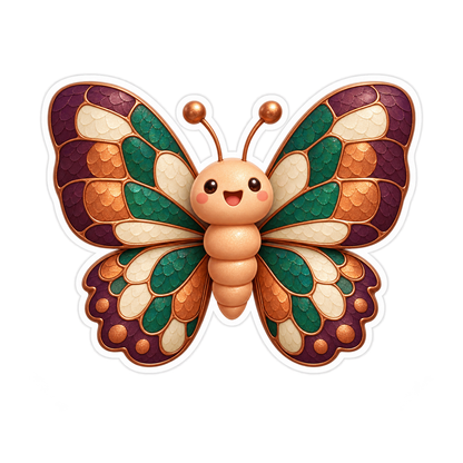 Natural Copper Checkerspot Float Vinyl Sticker Decal