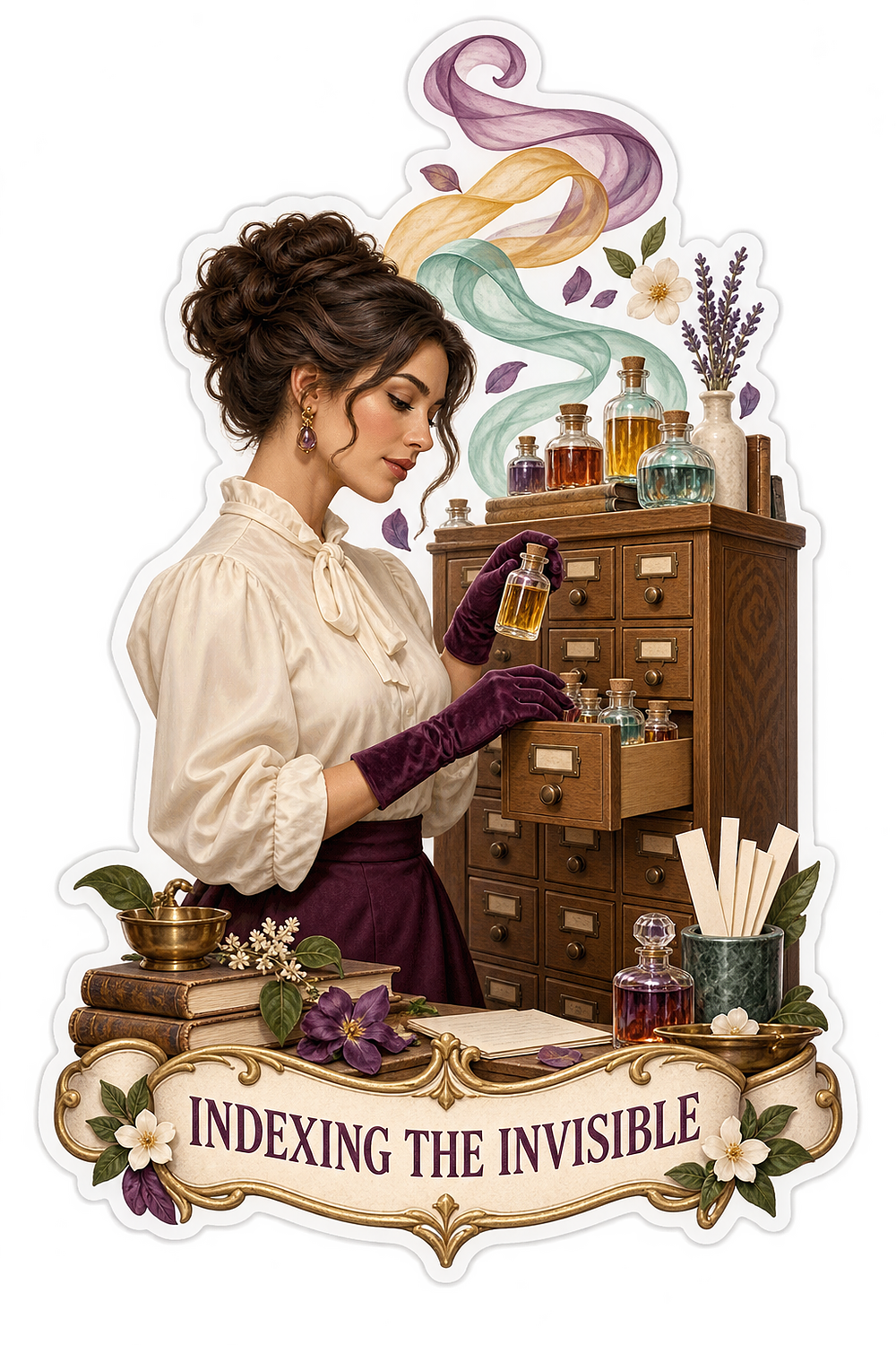 Indexing the Invisible Woman Cabinet Vinyl Sticker Decal