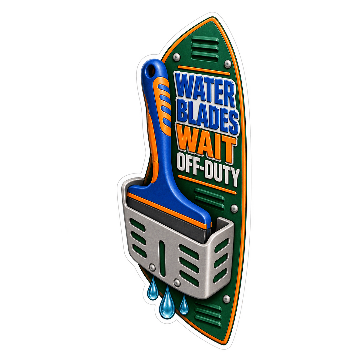Water Blade Squeegee Holster Vinyl Sticker Decal