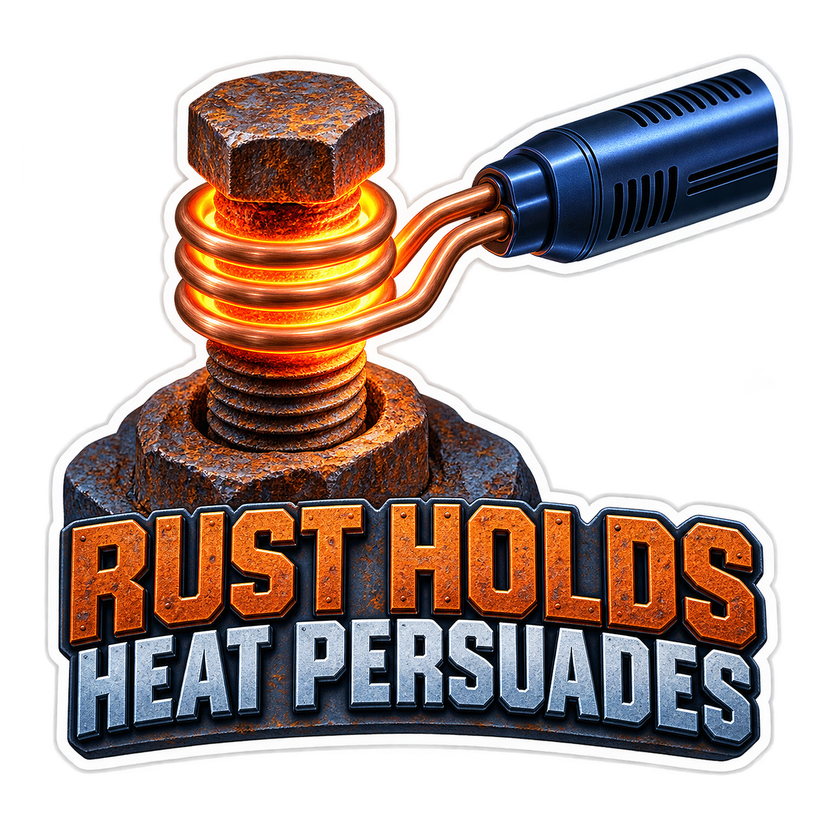 Induction Heater Coil Wand Vinyl Sticker Decal