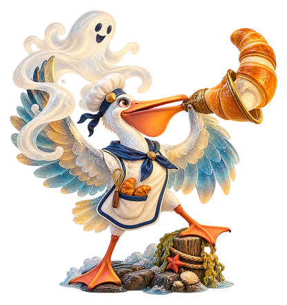 Glass Pelican Spectral Croissant Foghorn Baker Vinyl Sticker Decal