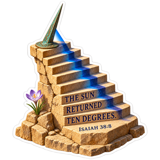 Bible Isaiah 38 8 Returning Sundial Steps Vinyl Sticker Decal