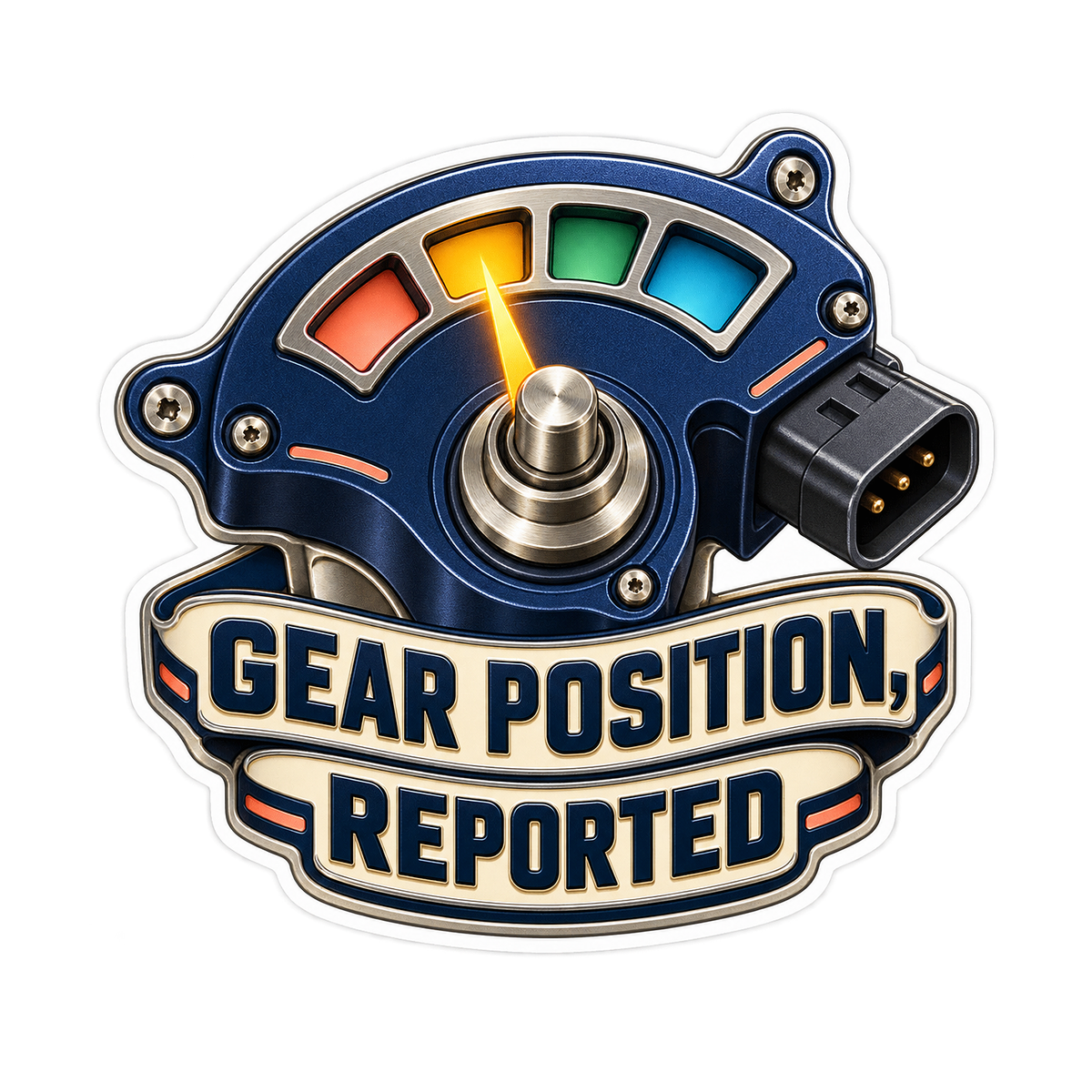 Transmission Range Sensor Gear Reported Vinyl Sticker Decal