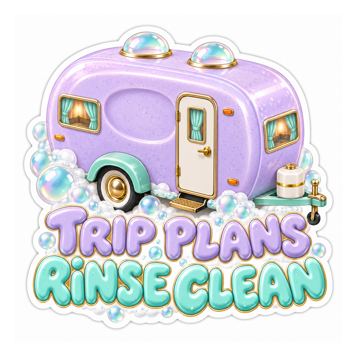 Trip Plans Rinse Clean Vinyl Sticker Decal