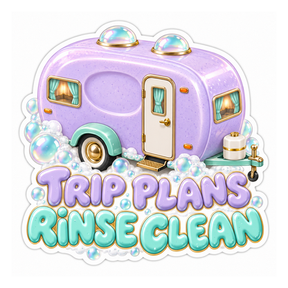 Trip Plans Rinse Clean Vinyl Sticker Decal