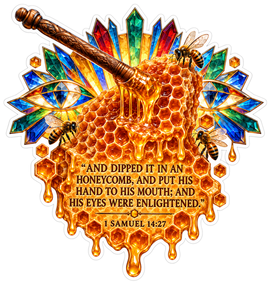 Bible Honeycomb Eyes Enlightened 1 Samuel 14 27 Vinyl Sticker Decal