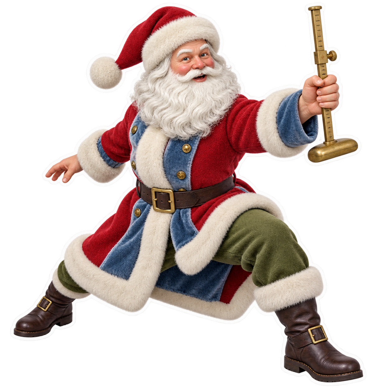 Santa Antique Brass Tailors Hem Marker Vinyl Sticker Decal