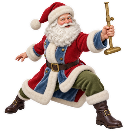 Santa Antique Brass Tailors Hem Marker Vinyl Sticker Decal