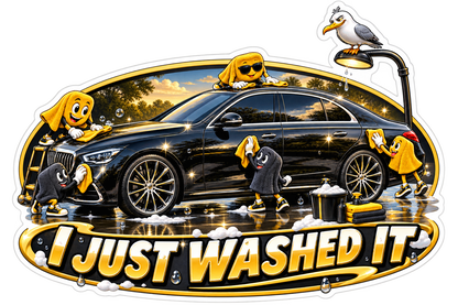 I Just Washed It Vinyl Sticker Decal