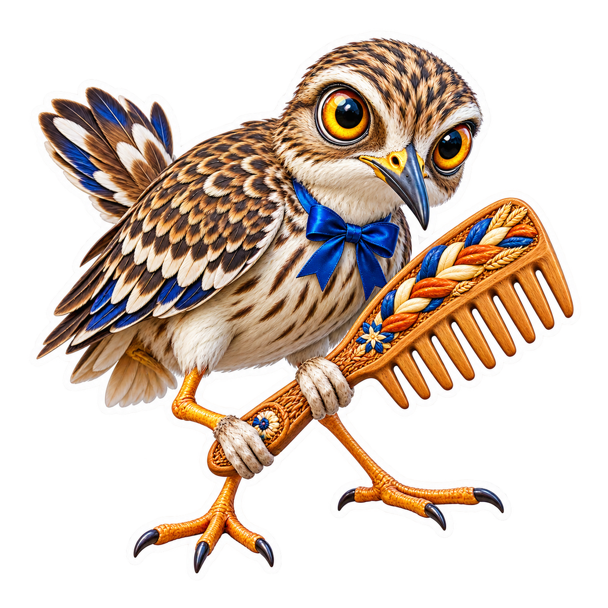 Eggshell Rattan Stone Curlew Vanocka Braid Comb Vinyl Sticker Decal