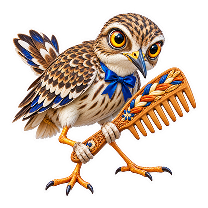 Eggshell Rattan Stone Curlew Vanocka Braid Comb Vinyl Sticker Decal