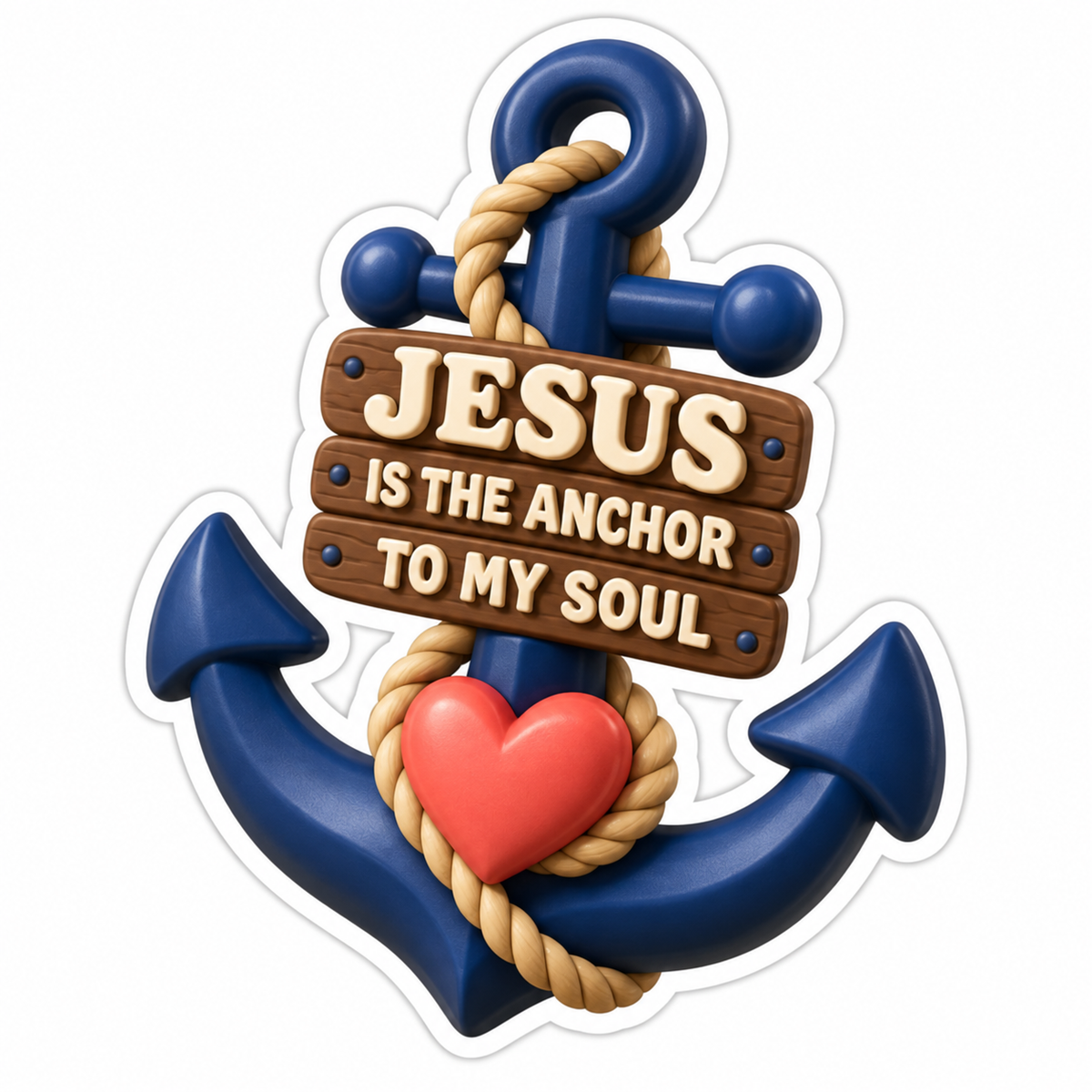 Jesus Is The Anchor To My Soul Vinyl Sticker Decal