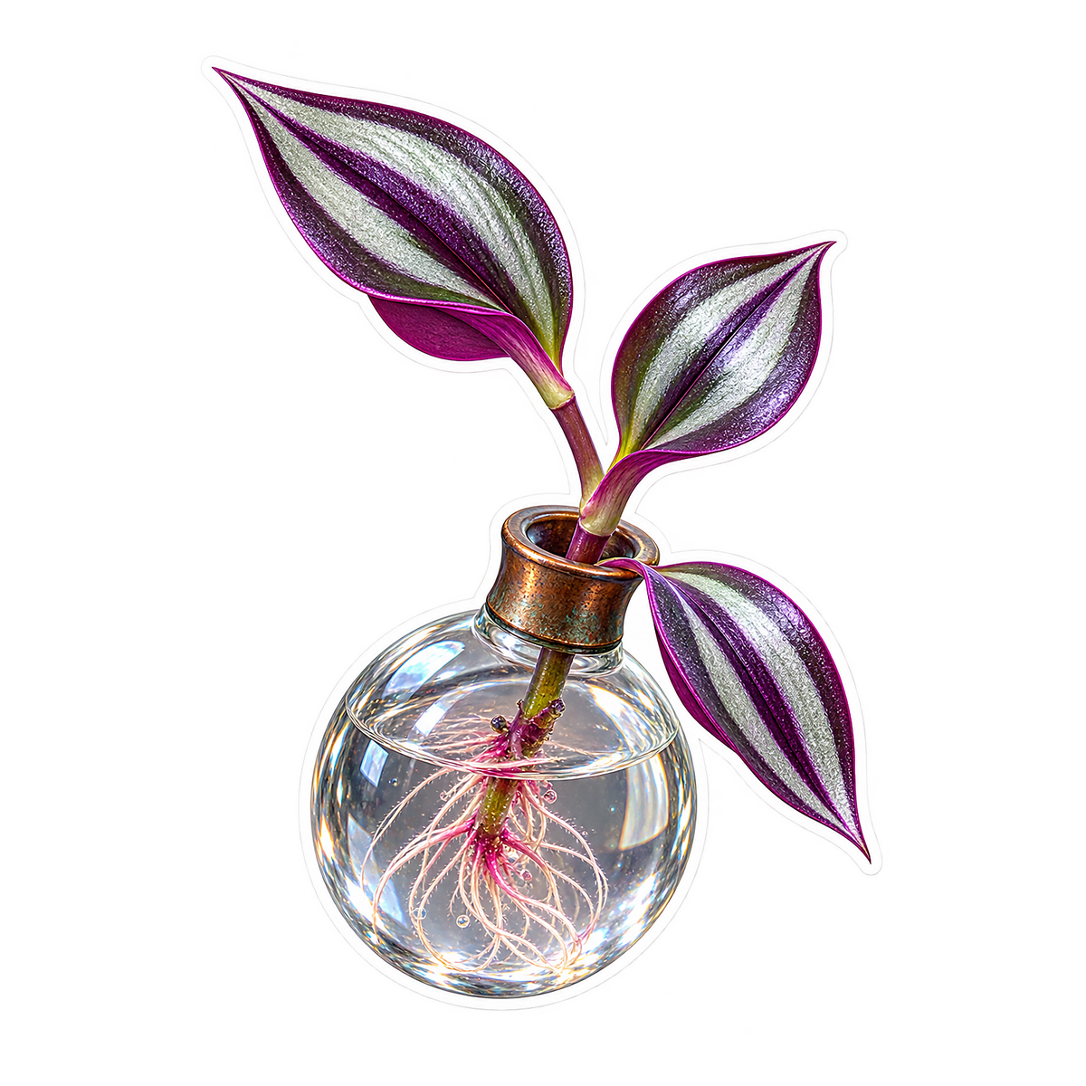 Houseplant Propagation Tradescantia Copper Orb Vinyl Sticker Decal