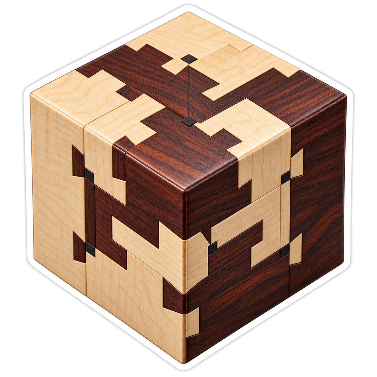 Impossible Dovetail Puzzle Vinyl Sticker Decal