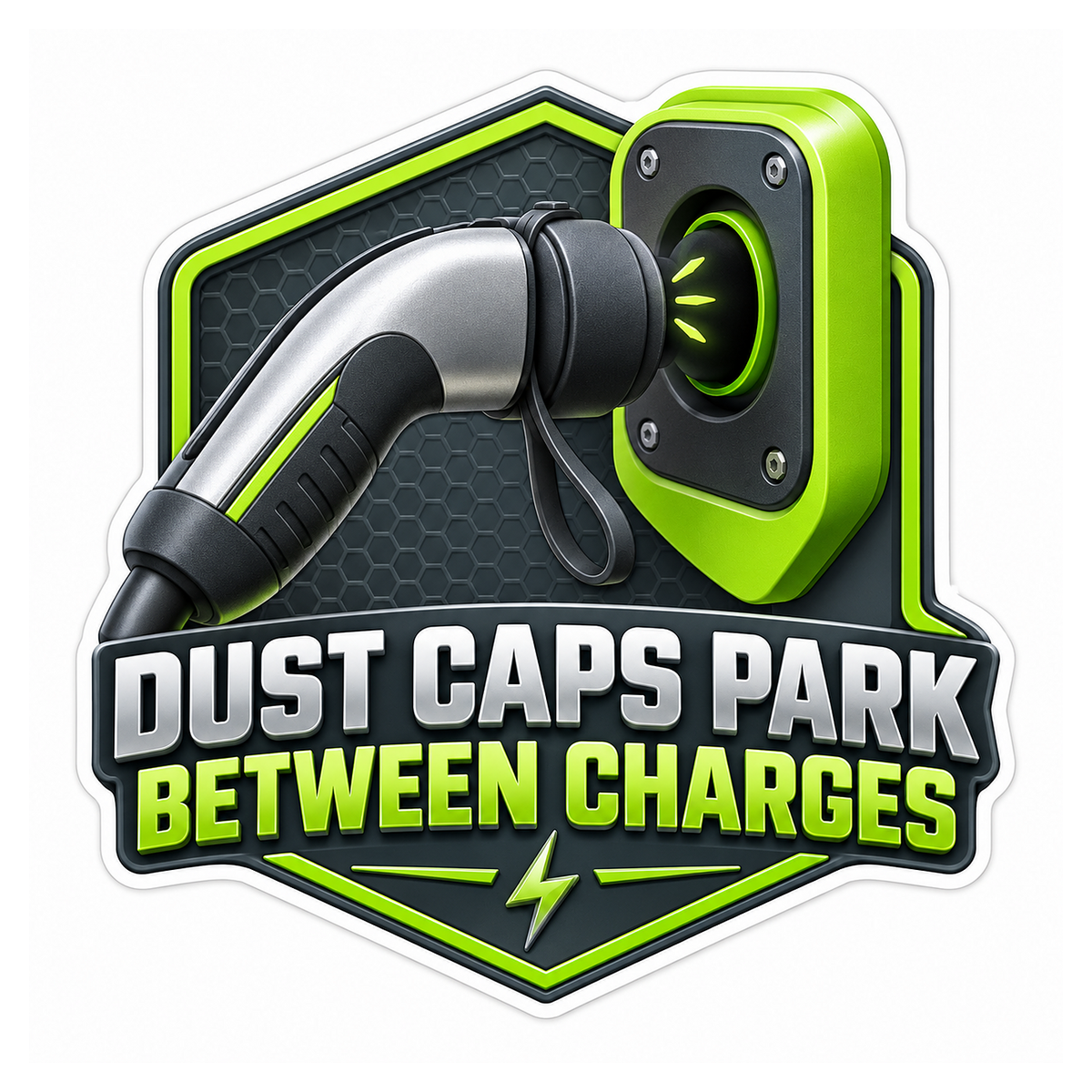 Ev Plug Dust Cap Dock Vinyl Sticker Decal
