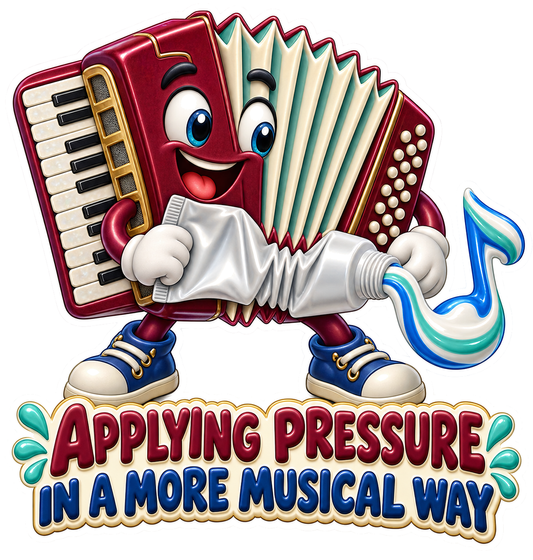 Accordion Musical Pressure Vinyl Sticker Decal
